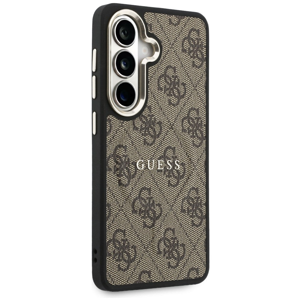 Funda MagSafe para Samsung Galaxy S26 Plus S947, Guess, 4G Embossed Ring, Marrón