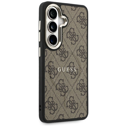 Funda MagSafe para Samsung Galaxy S26 Plus S947, Guess, 4G Embossed Ring, Marrón