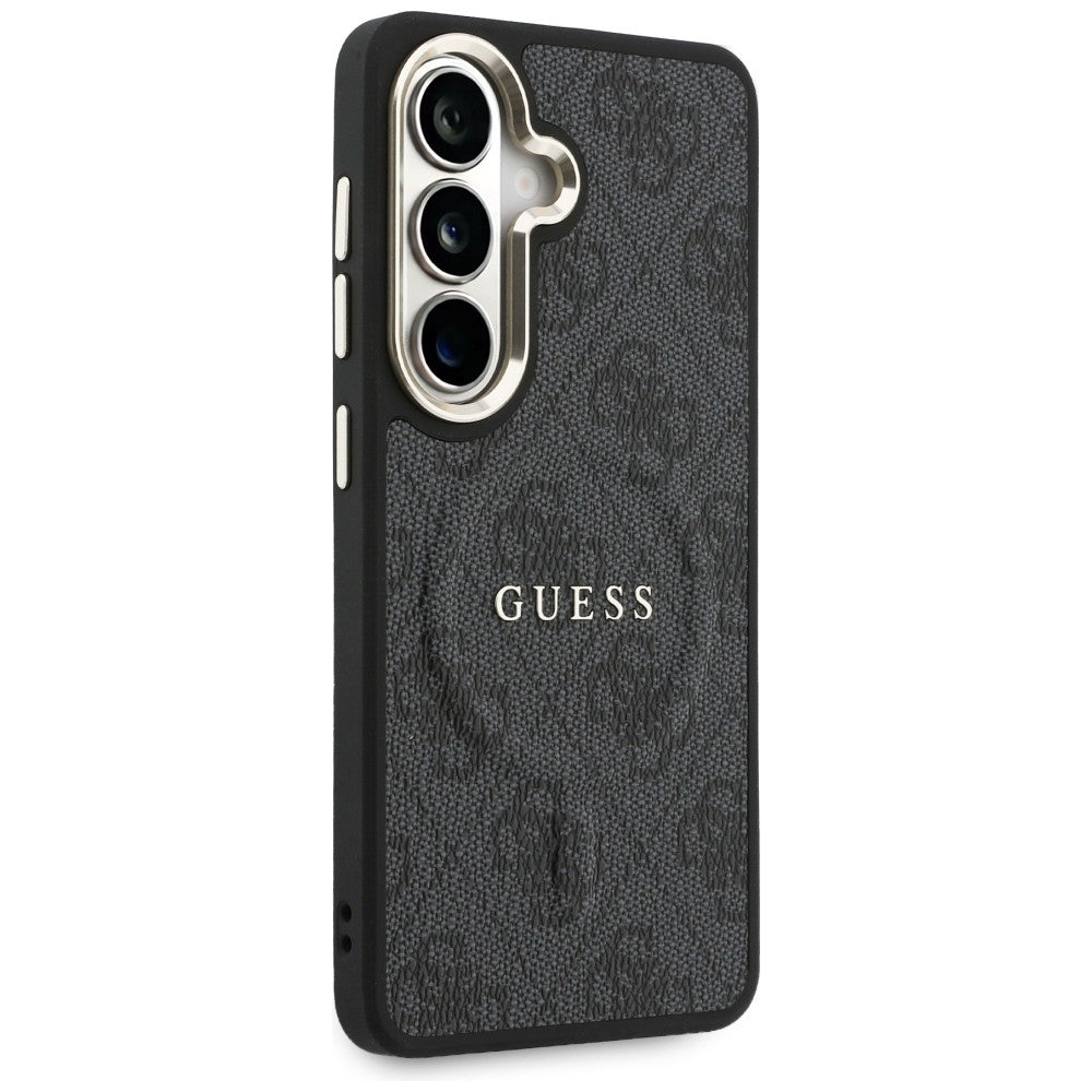 Funda MagSafe para Samsung Galaxy S26 Plus S947, Guess, 4G Anillo en Relieve, Negra