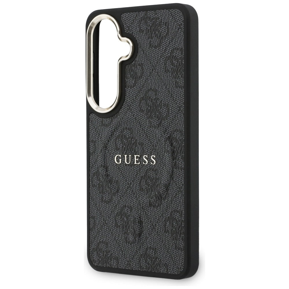 Funda MagSafe para Samsung Galaxy S26 Plus S947, Guess, 4G Anillo en Relieve, Negra