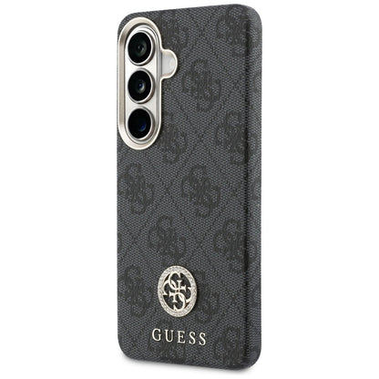 Funda MagSafe para Samsung Galaxy S26 Plus S947, Guess, 4G Rhinestone Round Logo, Negra