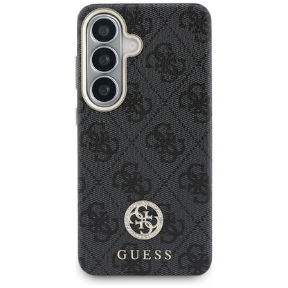 Funda MagSafe para Samsung Galaxy S26 Plus S947, Guess, 4G Rhinestone Round Logo, Negra