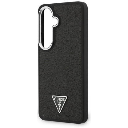 Funda MagSafe para Samsung Galaxy S26 Plus S947, Guess, Logo Triángulo con Purpurina Fija, Negra