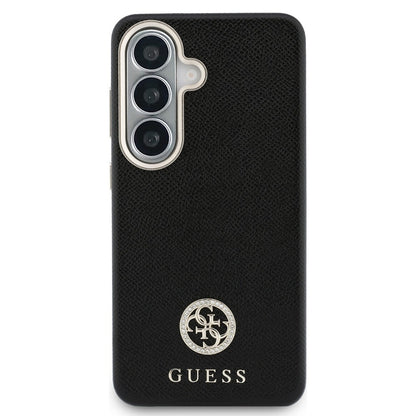 Funda MagSafe para Samsung Galaxy S26 Plus S947, Guess, Rhinestone Round Logo, Negra