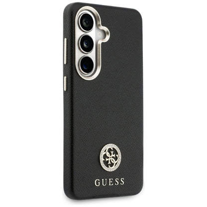 Funda MagSafe para Samsung Galaxy S26 Plus S947, Guess, Rhinestone Round Logo, Negra