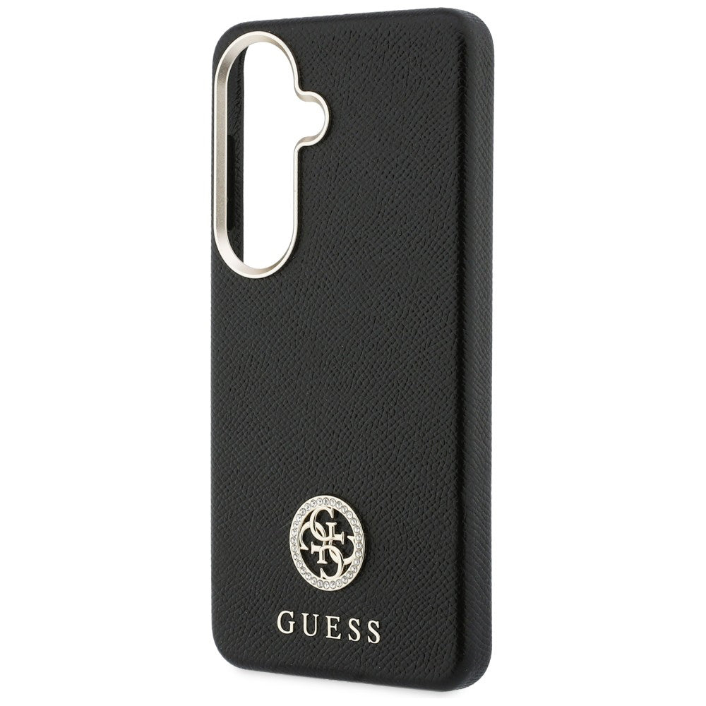 Funda MagSafe para Samsung Galaxy S26 Plus S947, Guess, Rhinestone Round Logo, Negra