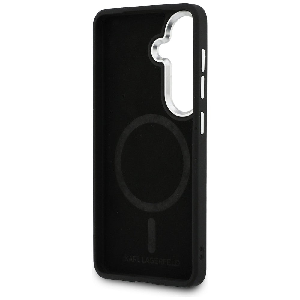 Funda MagSafe para Samsung Galaxy S26 Plus S947, Karl Lagerfeld, Initial Logo Debossed, Marrón