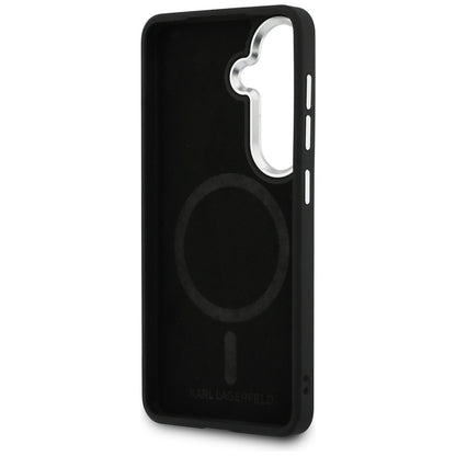 Funda MagSafe para Samsung Galaxy S26 Plus S947, Karl Lagerfeld, Initial Logo Debossed, Marrón