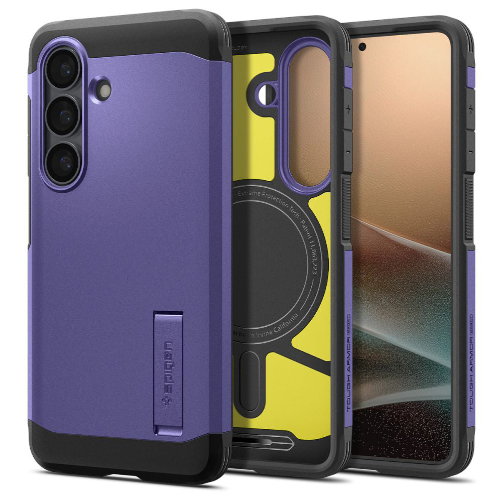 Funda MagSafe para Samsung Galaxy S26 Plus S947, Spigen, Tough Armor, Morado ACS11215