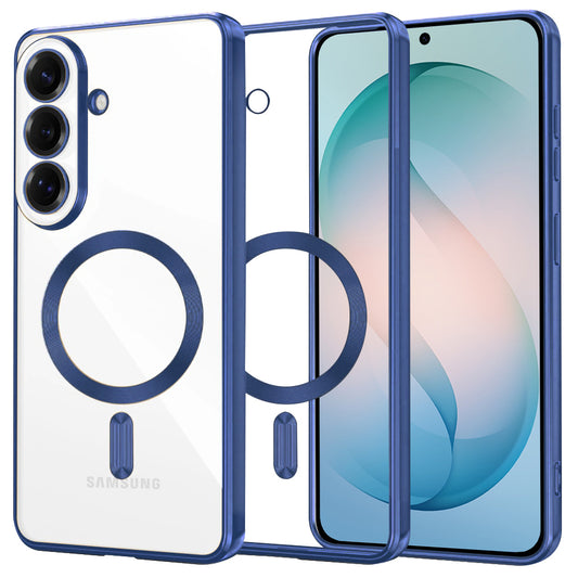 Funda MagSafe para Samsung Galaxy S26 Plus, Techsuit, Luxury Crystal, Azul Oscuro