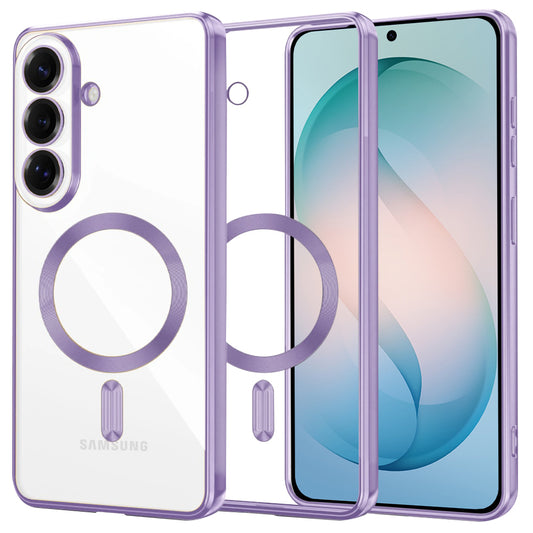 Funda MagSafe para Samsung Galaxy S26 Plus, Techsuit, Luxury Crystal, Lila Claro