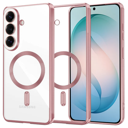 Funda MagSafe para Samsung Galaxy S26 Plus, Techsuit, Luxury Crystal, Rosa