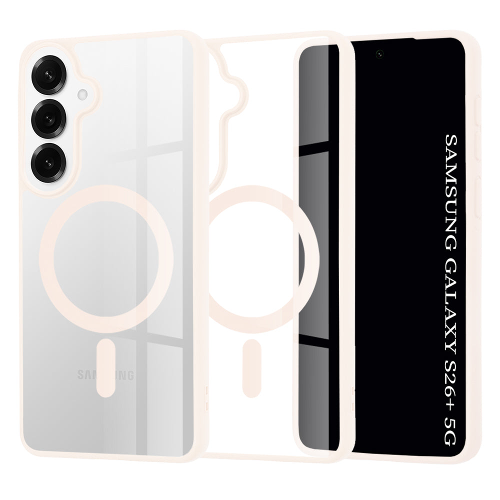 Funda MagSafe para Samsung Galaxy S26 Plus, Techsuit, Pro, Rosa