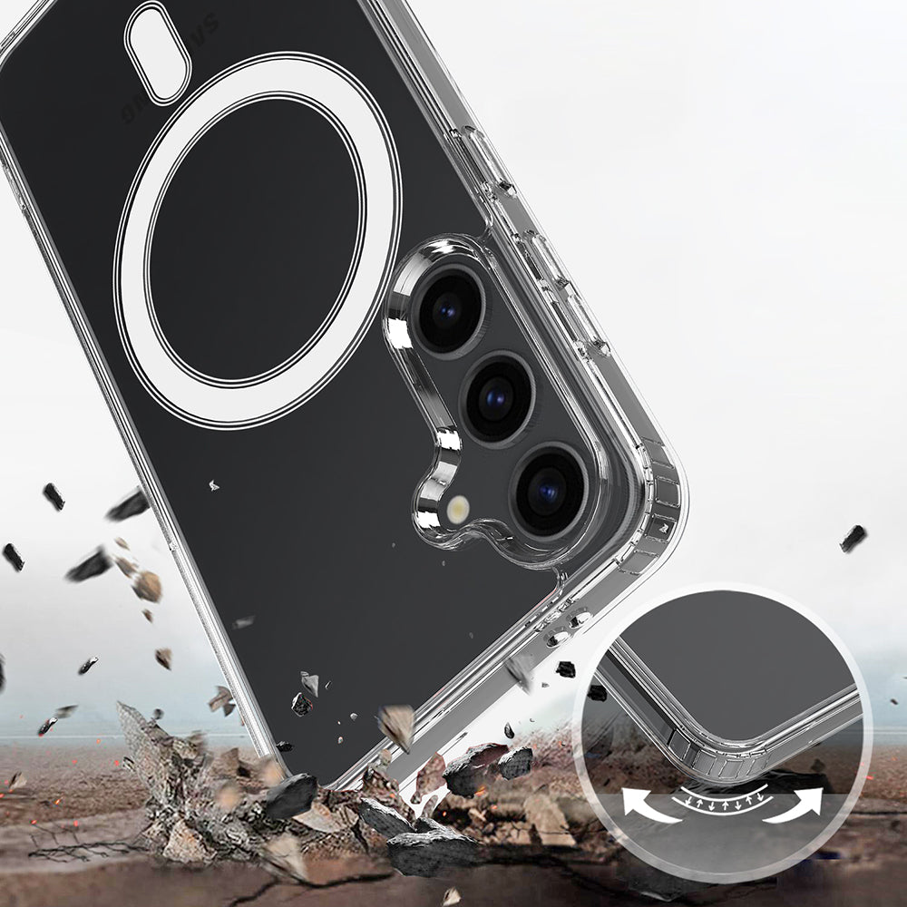 Funda MagSafe para Samsung Galaxy S26 Plus, Techsuit, Pro, Transparente