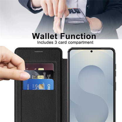 Funda MagSafe para Samsung Galaxy S26 Plus, Techsuit, SmartMag Book, Negra