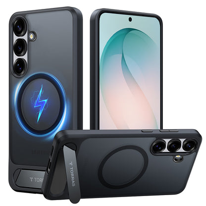 Funda MagSafe para Samsung Galaxy S26 Plus, Torras, Pstand, Negra