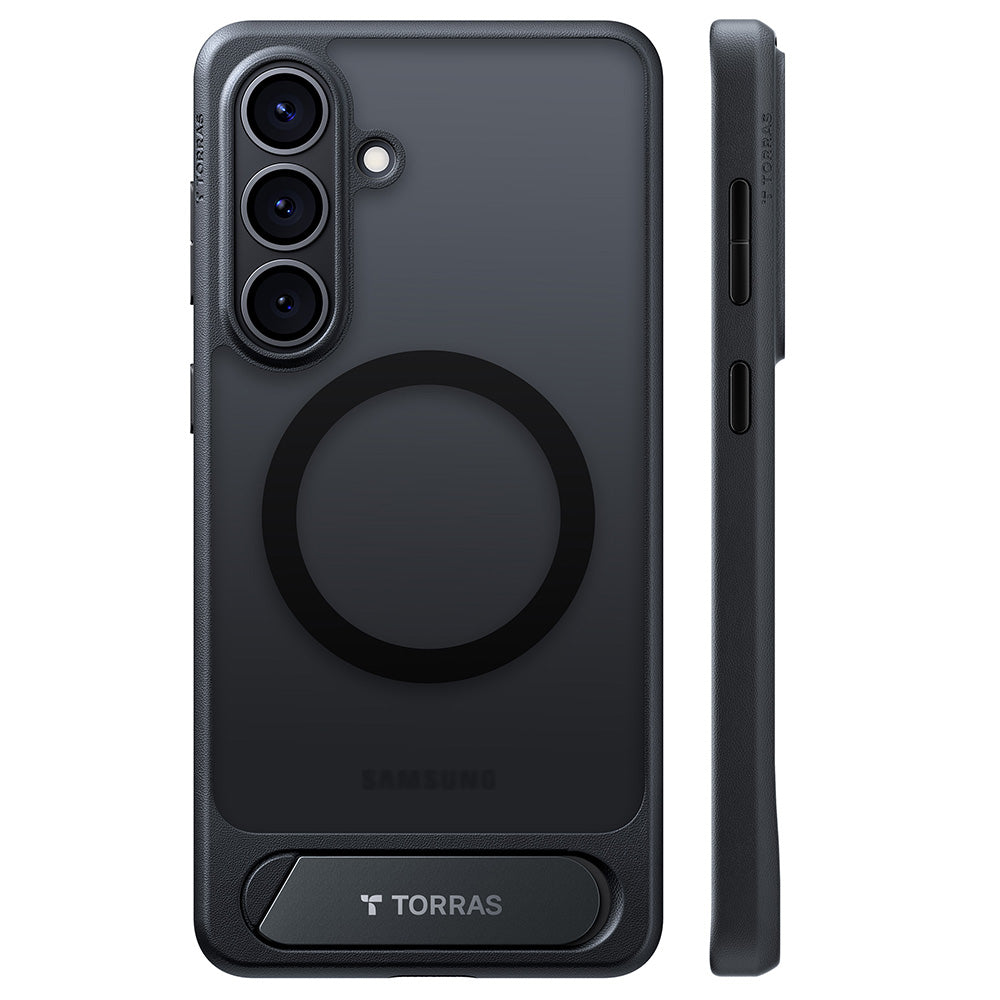 Funda MagSafe para Samsung Galaxy S26 Plus, Torras, Pstand, Negra