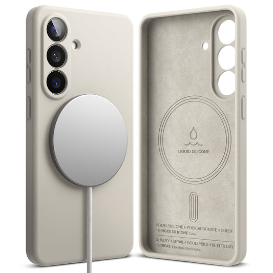 MagSafe Case for Samsung Galaxy S26, Ringke, Silicone, Cream