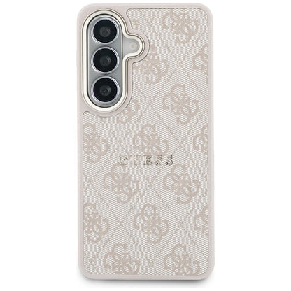 Funda MagSafe para Samsung Galaxy S26 S942, Guess, Anillo en relieve 4G, Rosa Negra