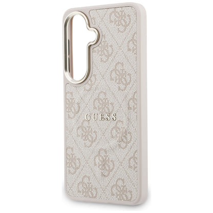 Funda MagSafe para Samsung Galaxy S26 S942, Guess, Anillo en relieve 4G, Rosa Negra