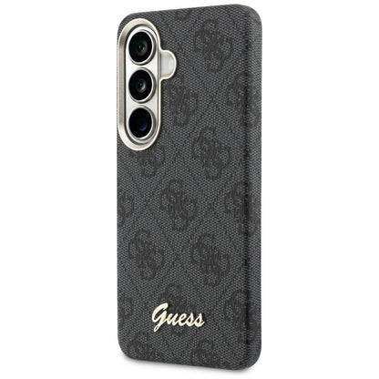 MagSafe Case for Samsung Galaxy S26 S942, Guess, 4G Script Logo, Black