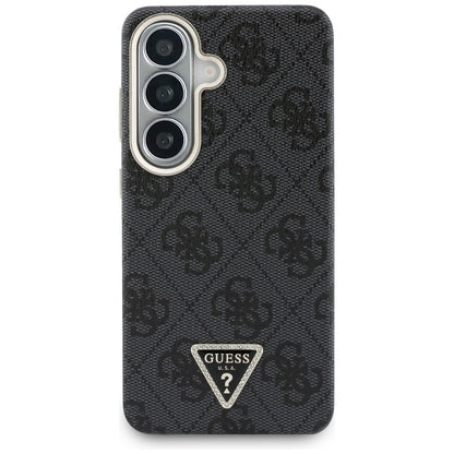 Funda MagSafe para Samsung Galaxy S26 S942, Guess, Logo Triángulo 4G, Negra