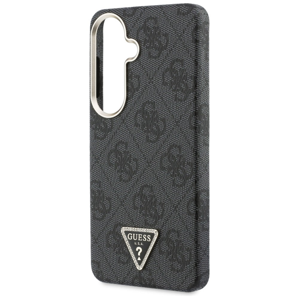 Funda MagSafe para Samsung Galaxy S26 S942, Guess, Logo Triángulo 4G, Negra