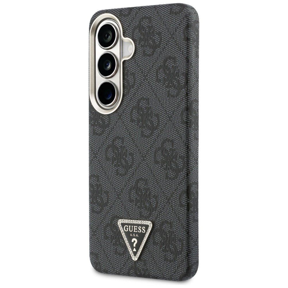 Funda MagSafe para Samsung Galaxy S26 S942, Guess, Logo Triángulo 4G, Negra