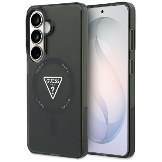 Funda MagSafe para Samsung Galaxy S26 S942, Guess, IML Gradient Triangle Logo, Negra