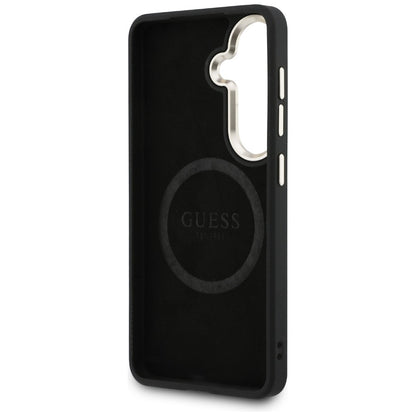 Funda MagSafe para Samsung Galaxy S26 S942, Guess, Logo Perforado, Marrón