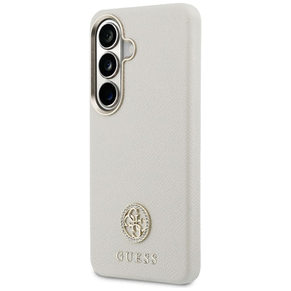 Funda MagSafe para Samsung Galaxy S26 S942, Guess, Rhinestone Round Logo, Beige