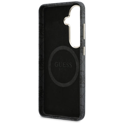 MagSafe Case for Samsung Galaxy S26 S942, Guess, Rhinestone Round Logo, Black