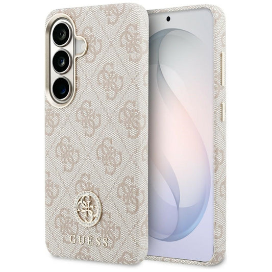 Funda MagSafe para Samsung Galaxy S26 S942, Guess, Rhinestone Round Logo, Rosa