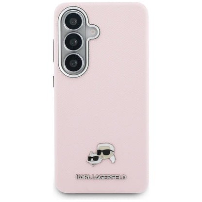 Funda MagSafe para Samsung Galaxy S26 S942, Karl Lagerfeld, Karl & Choupette Head's Pin, Rosa