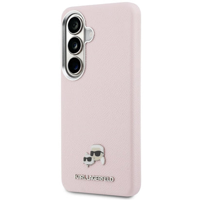 Funda MagSafe para Samsung Galaxy S26 S942, Karl Lagerfeld, Karl & Choupette Head's Pin, Rosa