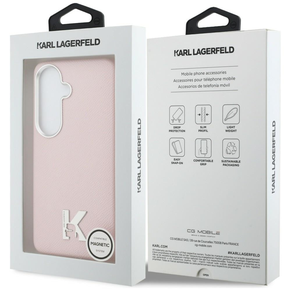 Funda MagSafe para Samsung Galaxy S26 S942, Karl Lagerfeld, Karl Head Logo, Rosa