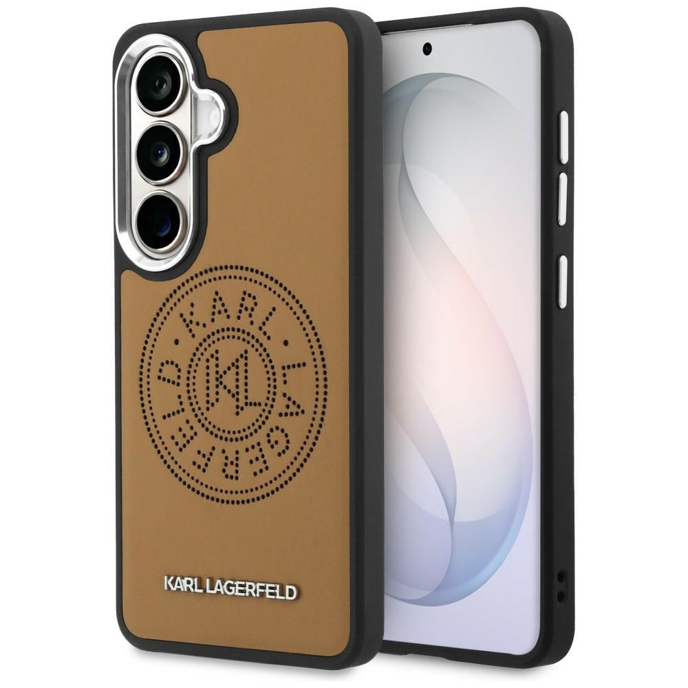 Funda MagSafe para Samsung Galaxy S26 S942, Karl Lagerfeld, Karl Round Point Logo, Marrón