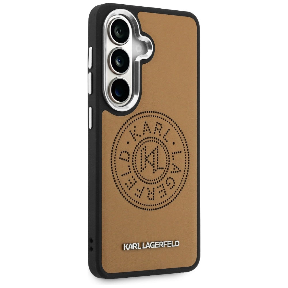 Funda MagSafe para Samsung Galaxy S26 S942, Karl Lagerfeld, Karl Round Point Logo, Marrón