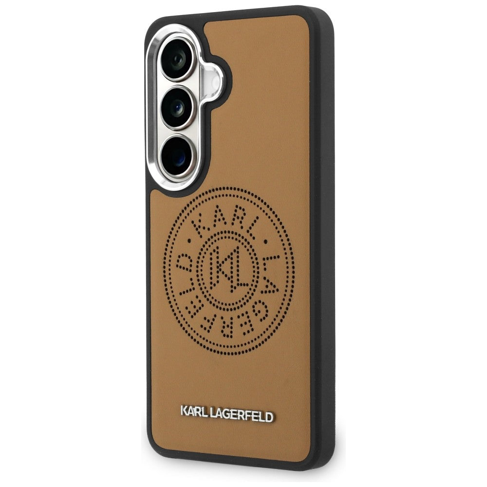 Funda MagSafe para Samsung Galaxy S26 S942, Karl Lagerfeld, Karl Round Point Logo, Marrón