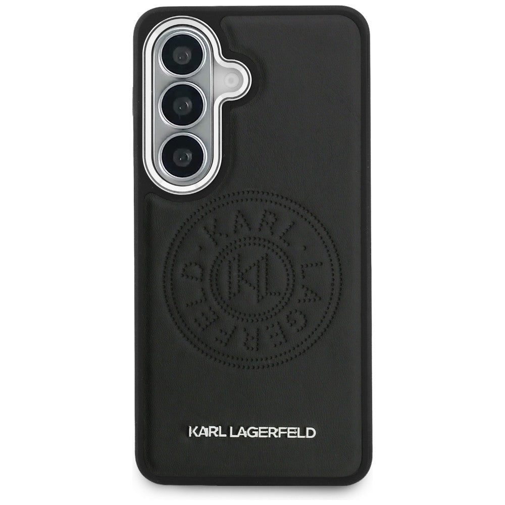 Funda MagSafe para Samsung Galaxy S26 S942, Karl Lagerfeld, Karl Round Point Logo, Negra
