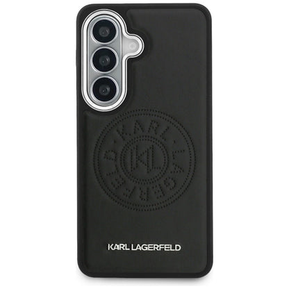 Funda MagSafe para Samsung Galaxy S26 S942, Karl Lagerfeld, Karl Round Point Logo, Negra
