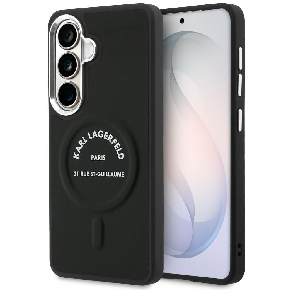 Funda MagSafe para Samsung Galaxy S26 S942, Karl Lagerfeld, Karl RSG Logo, Negra