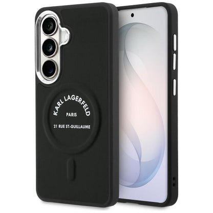 Funda MagSafe para Samsung Galaxy S26 S942, Karl Lagerfeld, Karl RSG Logo, Negra