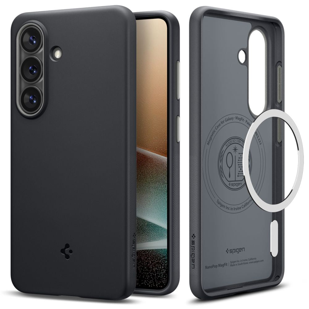 Funda MagSafe para Samsung Galaxy S26 S942, Spigen, Caseology Nano Pop, Negra ACS11066