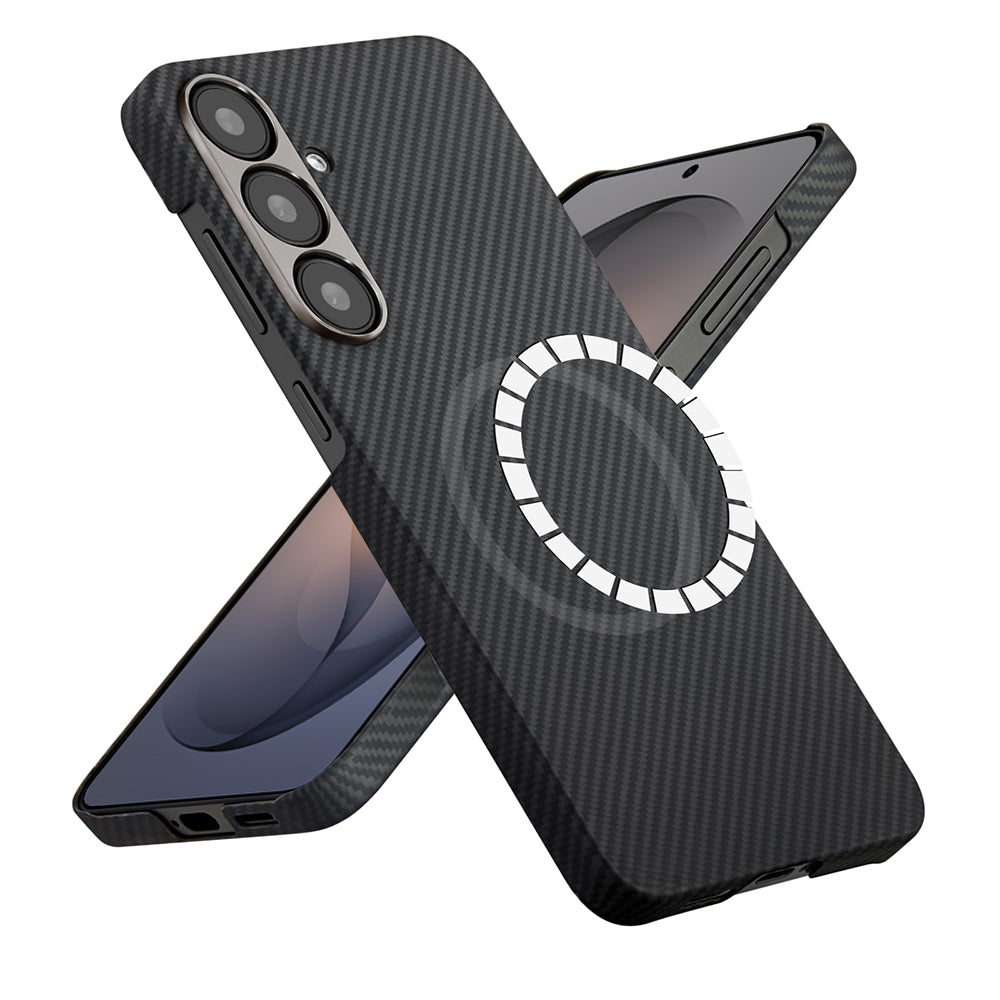 Funda MagSafe para Samsung Galaxy S26 S942, Techsuit, Fibra de Aramida, Negra
