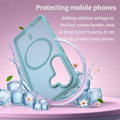 Funda MagSafe para Samsung Galaxy S26, Techsuit, HaloFrost II, Verde Claro