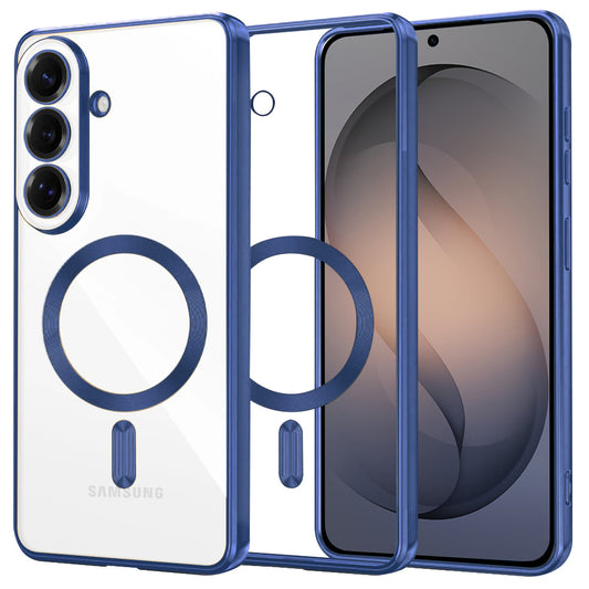 Funda MagSafe para Samsung Galaxy S26, Techsuit, Luxury Crystal, Azul Oscuro