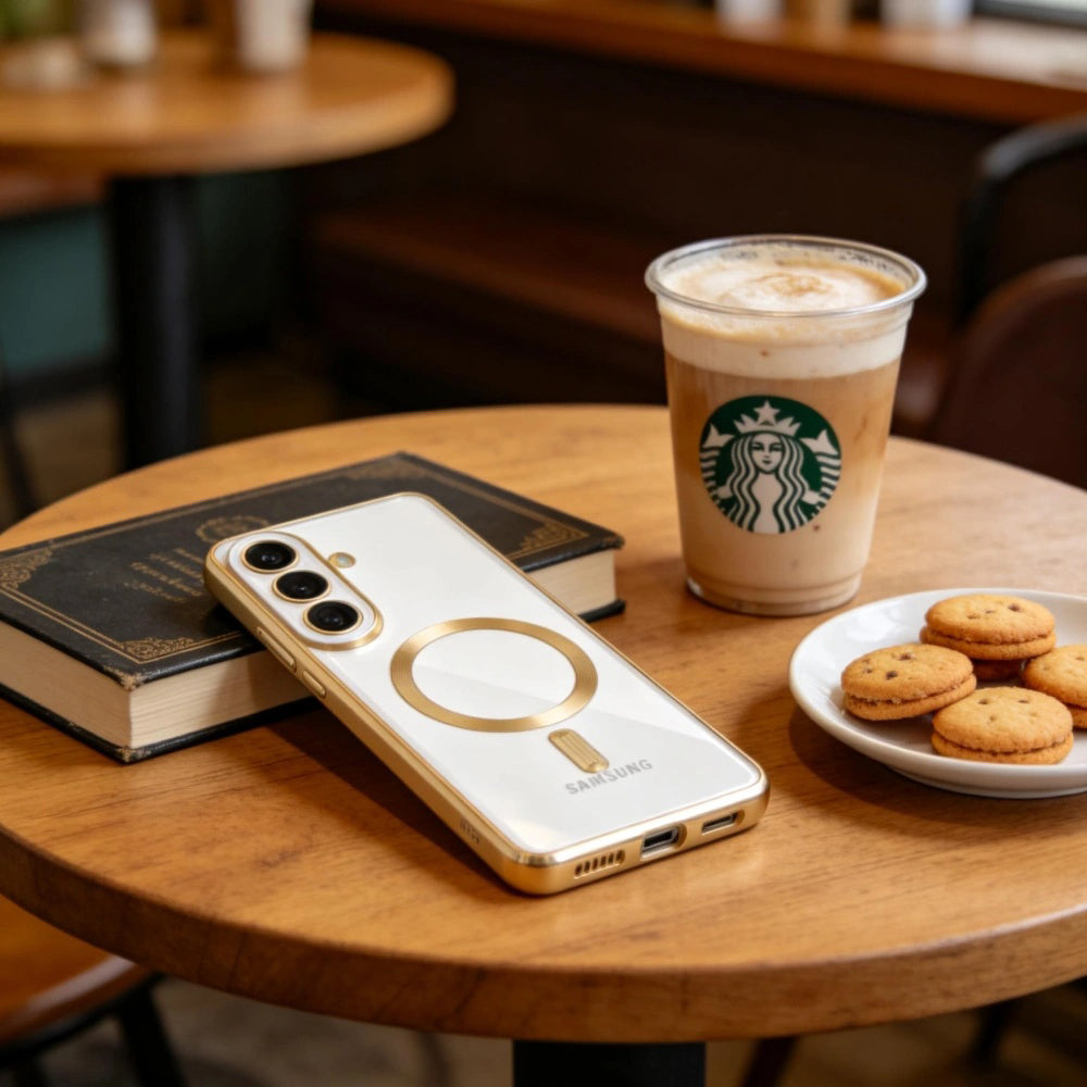 Funda MagSafe para Samsung Galaxy S26, Techsuit, Luxury Crystal, Lila Claro