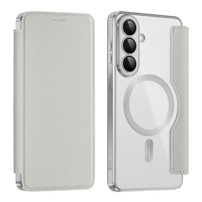 Funda MagSafe para Samsung Galaxy S26 S942, Techsuit, SmartMag Book, Gris