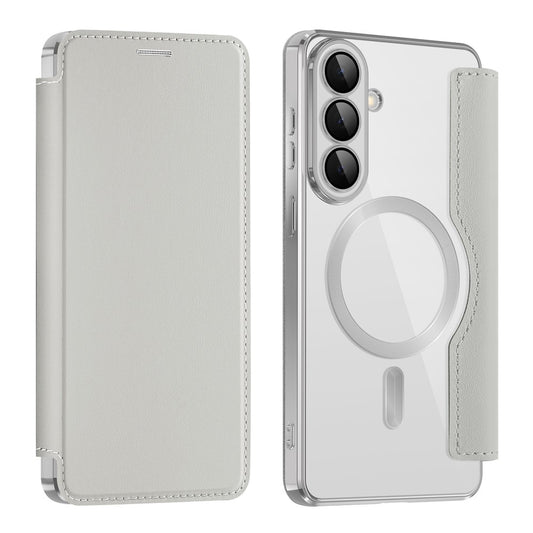 Funda MagSafe para Samsung Galaxy S26, Techsuit, SmartMag Book, Gris